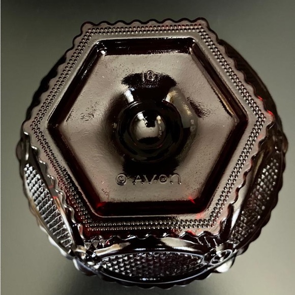 Vintage Avon 1876 Cape Cod Ruby Red Glass Candy Dish - Picture 2 of 6